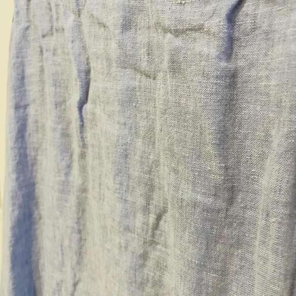 Light Blue 100% Linen Sleeveless Dress - SM - Picture 3 of 5